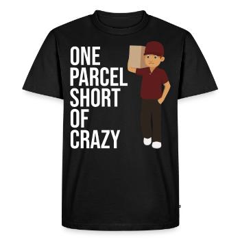 postier un colis à court de fou pour le courrier - T-shirt Premium bio Homme - noir - Devant - Nico (187cm)
