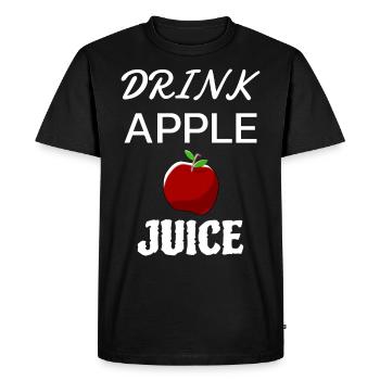 Pomme fruit manger sainement délicieux jus de pomme - T-shirt Premium bio Homme - noir - Devant - Nico (187cm)