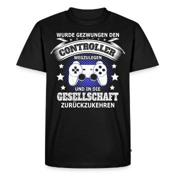 Funny Gamer Outfit Zocken Pc Gaming Gift - Men's Premium Organic T-Shirt - black - Front - Nico (187cm)