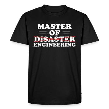 Master en ingénierie - T-shirt Premium bio Homme - noir - Devant - Nico (187cm)