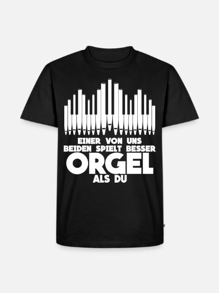 Organist & Orgel - lustiger Spruch - Männer Premium Bio T-Shirt - Schwarz