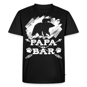 Dad Bear Father Father's Day - Men's Premium Organic T-Shirt - black - Front - Nico (187cm)