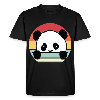 Panda Bear Bear Teddy Bear Cute Teddy - Men's Premium Organic T-Shirt - black - Front - Nico (187cm)