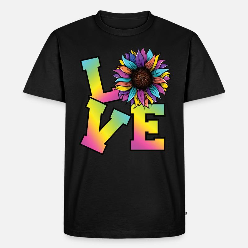 Hippie Kostüm Damen - Männer Premium Bio T-Shirt - Schwarz