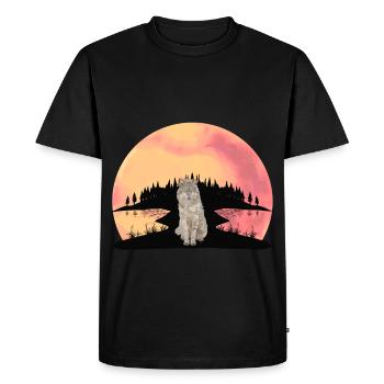 Wolf Wolves Wildlife Wilderness Fantasy Forest Animals - Men's Premium Organic T-Shirt - black - Front - Nico (187cm)