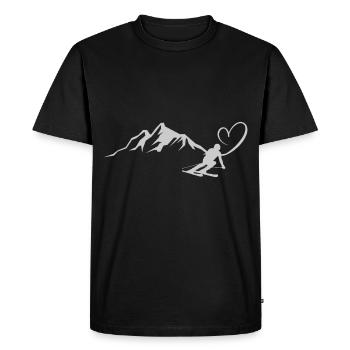 Ski Idée cadeau pour enfants et fixation de ski - T-shirt Premium bio Homme - noir - Devant - Nico (187cm)