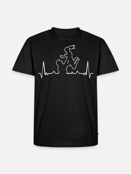Motif père et fille - T-shirt Premium bio Homme - noir