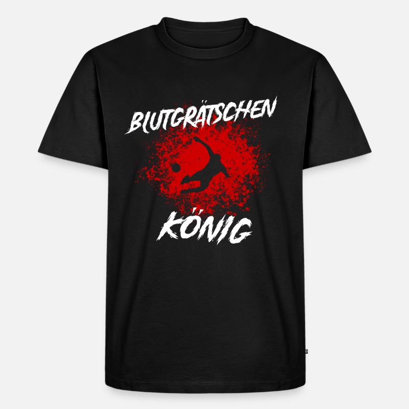 Blutgrätschen-König Verteidiger Defensiv Grätsche - Männer Premium Bio T-Shirt - Schwarz