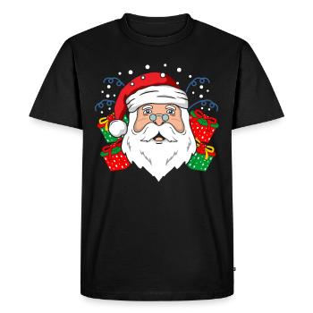 Santa Santa Claus - Men's Premium Organic T-Shirt - black - Front - Nico (187cm)