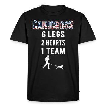 Canicross Dog Sports Dog Running Trail Running - Men's Premium Organic T-Shirt - black - Front - Nico (187cm)