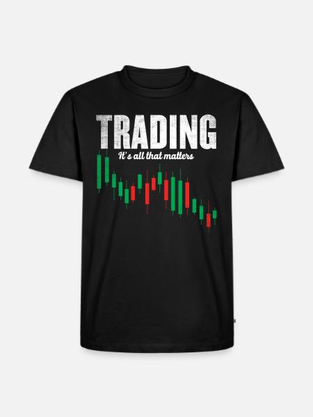 Day trading - trading - Men's Premium Organic T-Shirt - black