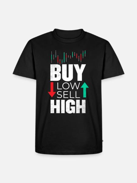 Day trading - trading - Men's Premium Organic T-Shirt - black