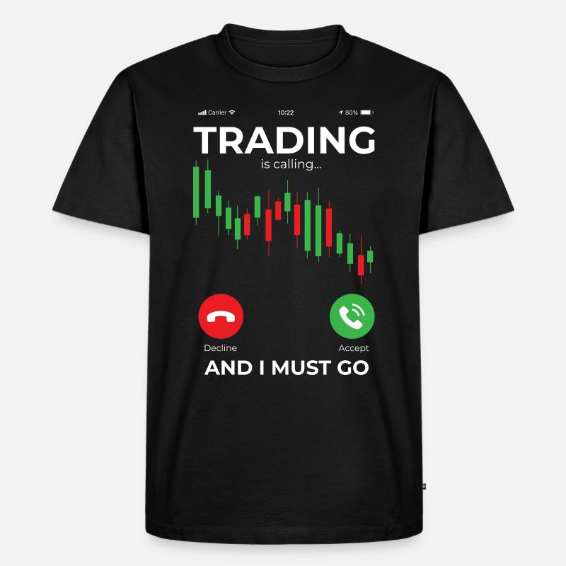 Day-Trading - Trading - Männer Premium Bio T-Shirt - Schwarz