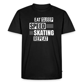 Patinage de vitesse Patin à roues alignées Patinage de vitesse - T-shirt Premium bio Homme - noir - Devant - Nico (187cm)