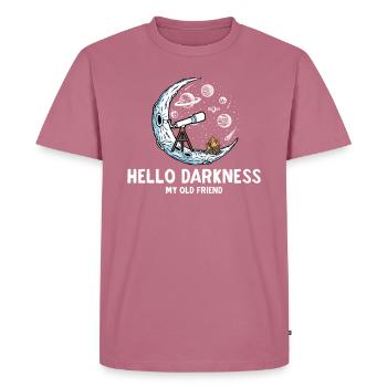 Bonjour ténèbres, vieil ami - T-shirt Premium bio Homme - mauve - Devant - Nico (187cm)