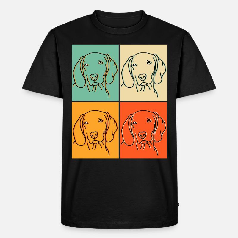 Weimaraner Popart gift - Men's Premium Organic T-Shirt - black