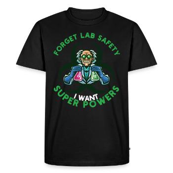 Oubliez les super-pouvoirs de sécurité en laboratoire - T-shirt Premium bio Homme - noir - Devant - Nico (187cm)