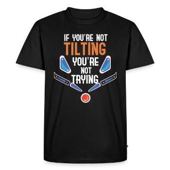 Flipper Gamer flipper rétro flipper arcade - T-shirt Premium bio Homme - noir - Devant - Nico (187cm)
