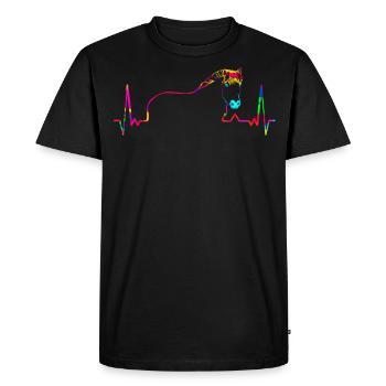 Cheval fjord coloré drôle - T-shirt Premium bio Homme - noir - Devant - Nico (187cm)
