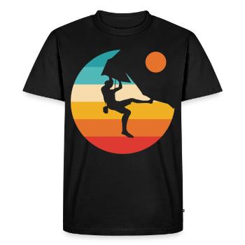 Escalade escalade alpiniste rocher de montagne - T-shirt Premium bio Homme - noir - Devant - Nico (187cm)