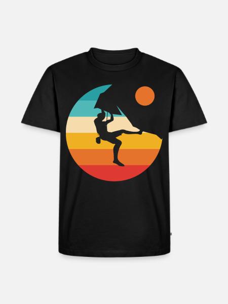 Climbing climbing climber mountain boulder - Men's Premium Organic T-Shirt - black