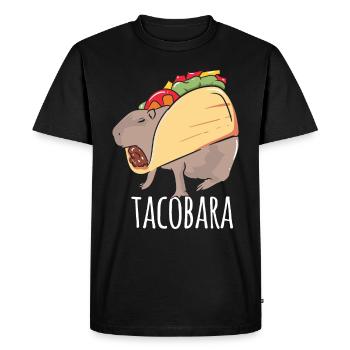 Capybara tacobara rongeur capybara animal sauvage - T-shirt Premium bio Homme - noir - Devant - Nico (187cm)