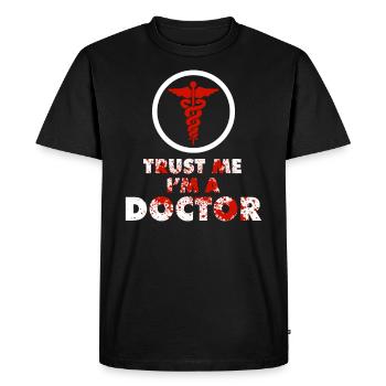 Médecin médecin médecine étudiant médecine chirurgien - T-shirt Premium bio Homme - noir - Devant - Nico (187cm)