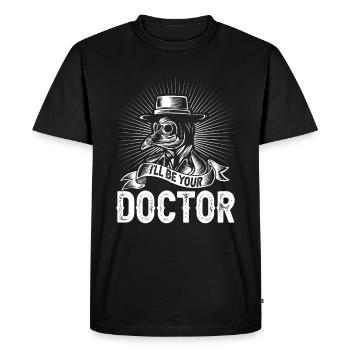 Médecin médecin médecine étudiant médecine chirurgien - T-shirt Premium bio Homme - noir - Devant - Nico (187cm)