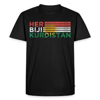 Son cadeau kurde kurde kurde Biji Kurdistan - T-shirt Premium bio Homme - noir - Devant - Nico (187cm)