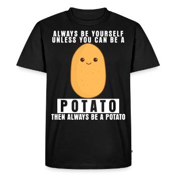 Pomme de terre - Soyez vous-même en disant drôle - T-shirt Premium bio Homme - noir - Devant - Nico (187cm)