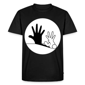 Cadeau d'amant animal de bien-être animal de lapin de figure d'ombre - T-shirt Premium bio Homme - noir - Devant - Nico (187cm)