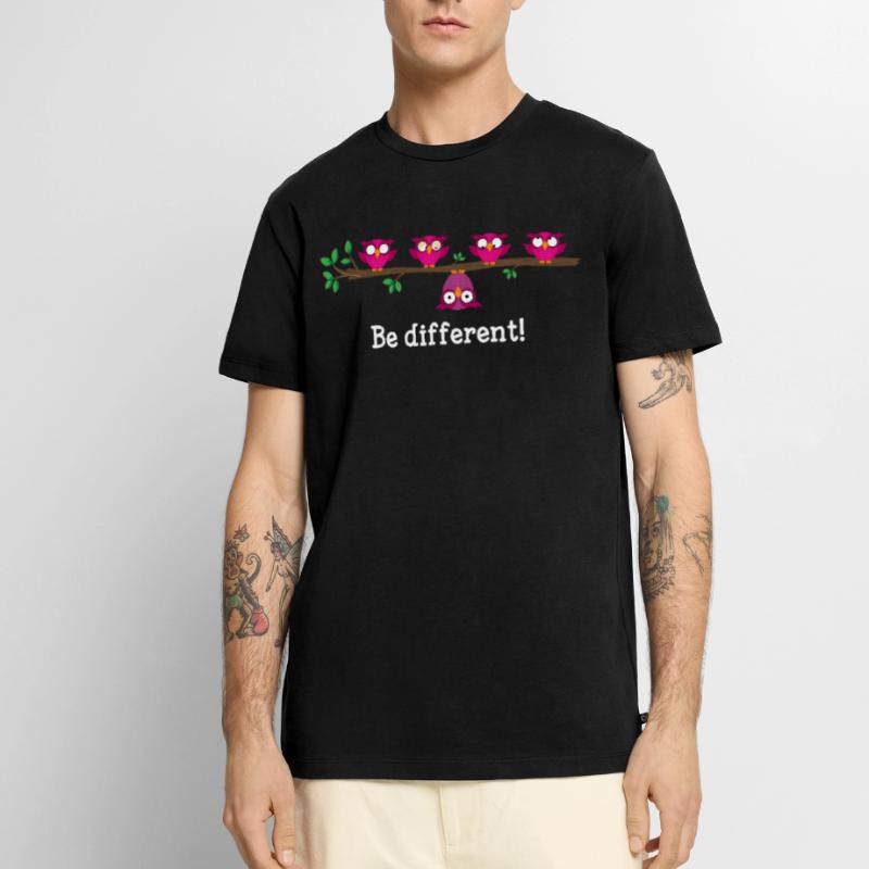BE DIFFERENT Geschenkidee Anders Sprüche Geschenk Männer Premium Bio T-Shirt