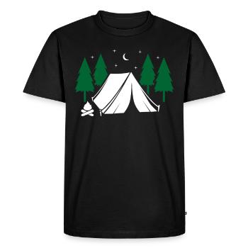 tente - T-shirt Premium bio Homme - noir - Devant - Nico (187cm)