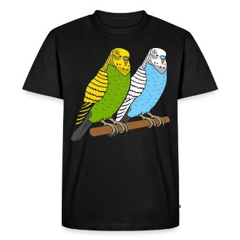 Budgies - Men's Premium Organic T-Shirt - black - Front - Nico (187cm)