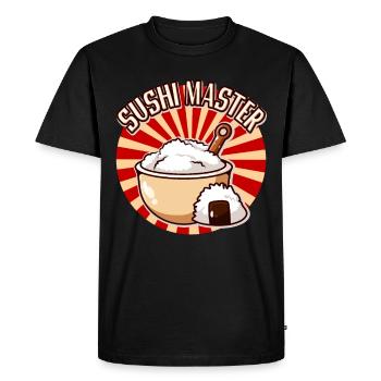 Sushi Master Cuisine japonaise Japon Chef - T-shirt Premium bio Homme - noir - Devant - Nico (187cm)