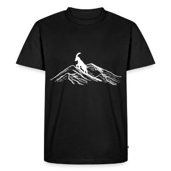 Idée de cadeau de Noël pour les randonneurs de montagne - T-shirt Premium bio Homme - noir - Devant - Nico (187cm)