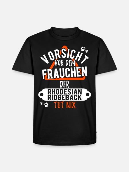Rhodesian Ridgeback Frauchen lustig - Männer Premium Bio T-Shirt - Schwarz