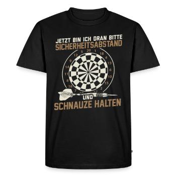 Dart Darten Darts Dartspieler Geschenk Dartboard - Männer Premium Bio T-Shirt - Schwarz - Vorne - Nico (187cm)