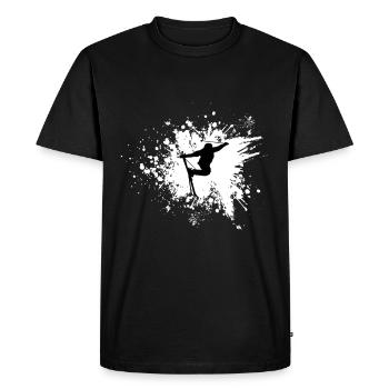 Ski freestyler skieur hiver sportsman splash de couleur - T-shirt Premium bio Homme - noir - Devant - Nico (187cm)
