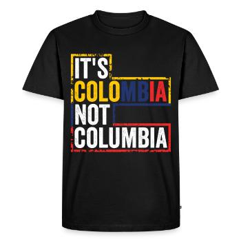 C'est la Colombie pas la Colombie - T-shirt Premium bio Homme - noir - Devant - Nico (187cm)