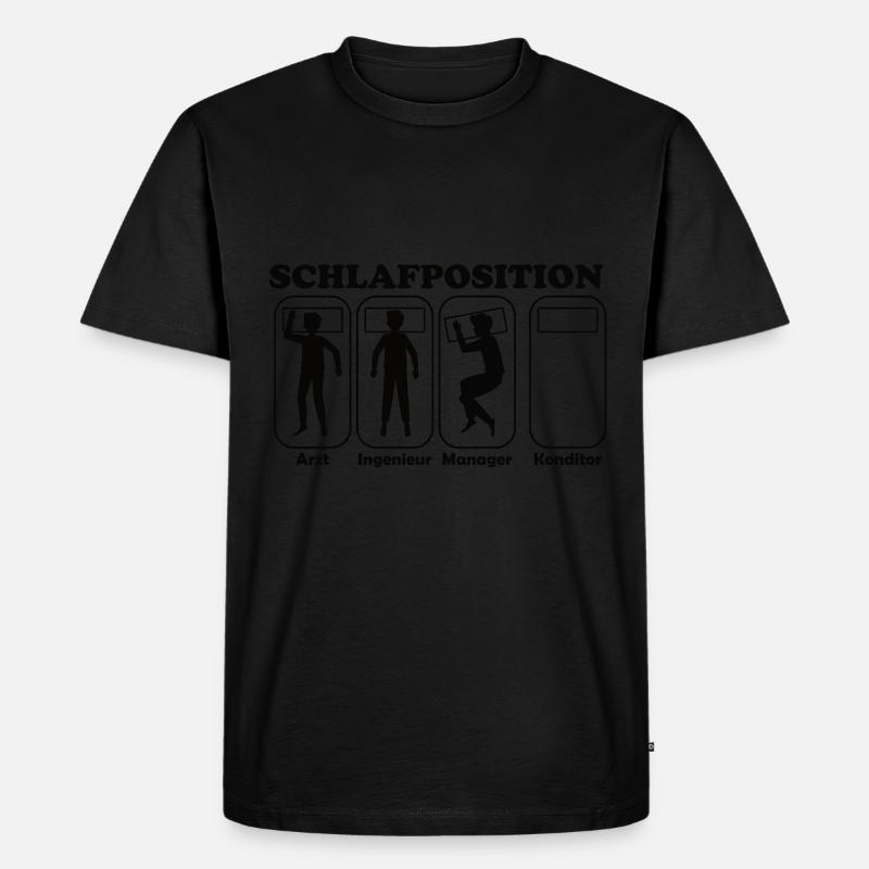 Konditor Schlafposition - Männer Premium Bio T-Shirt - undefined