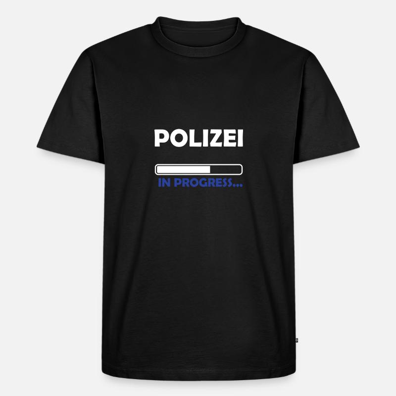 Polizei in progress - Männer Premium Bio T-Shirt - Schwarz