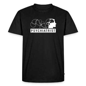 Psychiatre psychiatre neurologue psychiatrie - T-shirt Premium bio Homme - noir - Devant - Nico (187cm)
