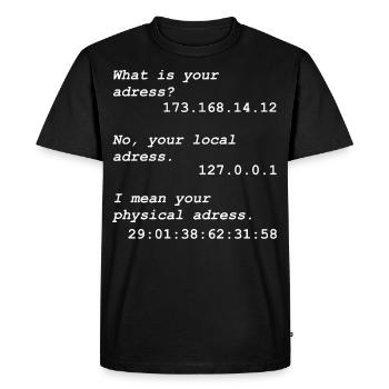 Programming programmer computer scientist computer science - Men's Premium Organic T-Shirt - black - Front - Nico (187cm)