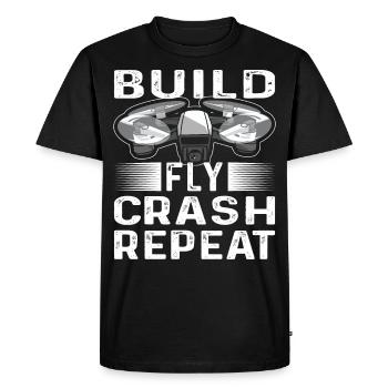 Drones Pilot Quadricopter Multicopter Gift - Men's Premium Organic T-Shirt - black - Front - Nico (187cm)
