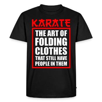 Karaté Sport de combat Kung Fu Karateka Cadeau - T-shirt Premium bio Homme - noir - Devant - Nico (187cm)