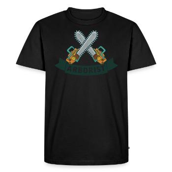 Arboriculteur Arboriste Arboriculture - T-shirt Premium bio Homme - noir - Devant - Nico (187cm)
