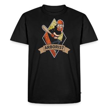 Arboriculteur Arboriste Arboriculture - T-shirt Premium bio Homme - noir - Devant - Nico (187cm)