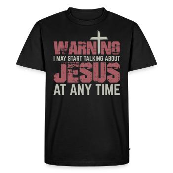 Jésus Dieu Foi Chrétien Dons Chrétiens - T-shirt Premium bio Homme - noir - Devant - Nico (187cm)