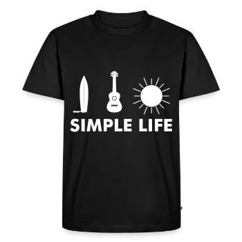 Concert d'instruments de musique de la vie d'un musicien de Ukulele - T-shirt Premium bio Homme - noir - Devant - Nico (187cm)